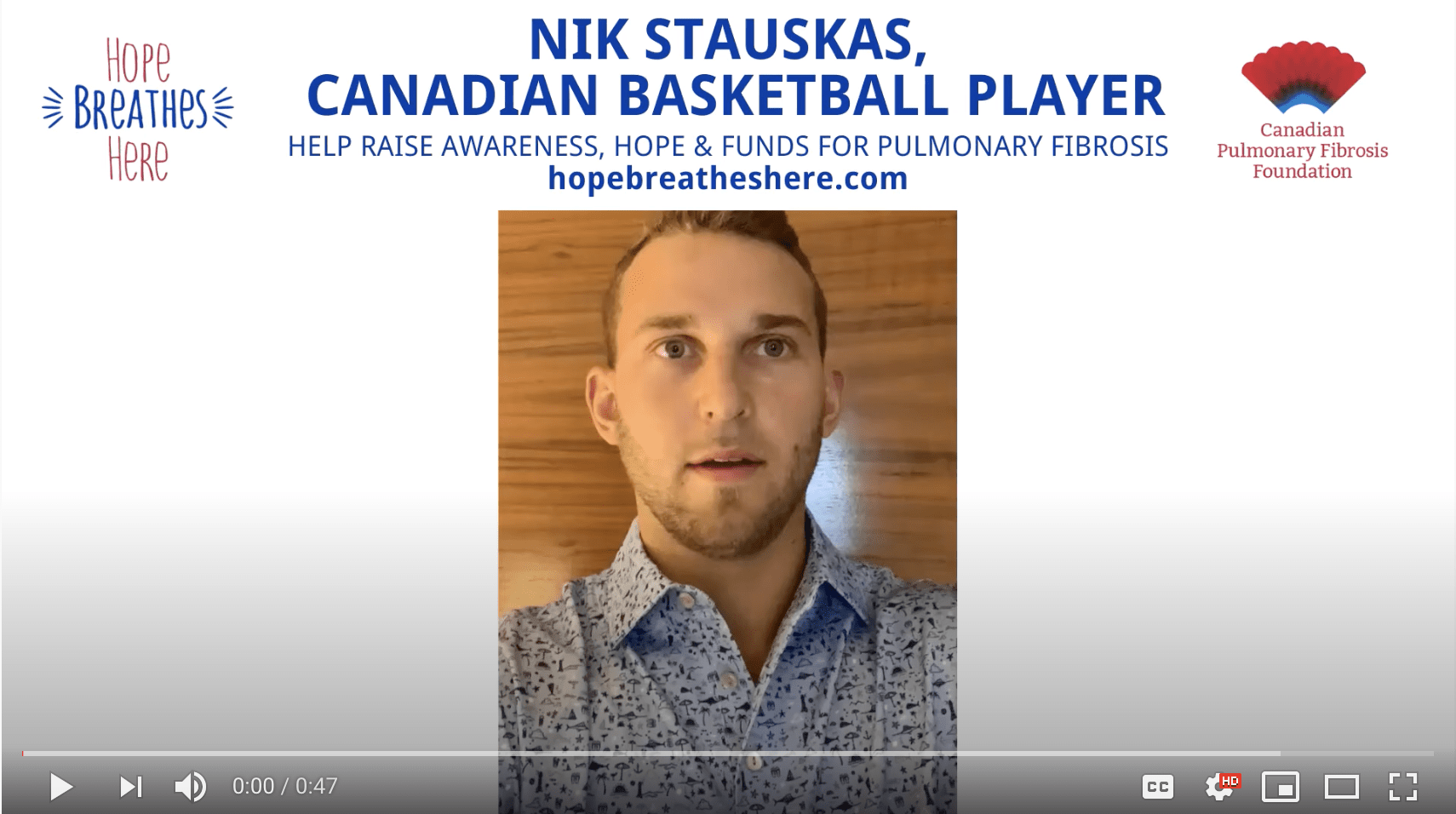 Nik Stauskas, Canadian Basketball Player Speaks Out For Pulmonary Fibrosis