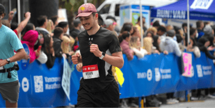 Man running marathon for PF