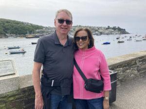 Usha and husband in Cornwall