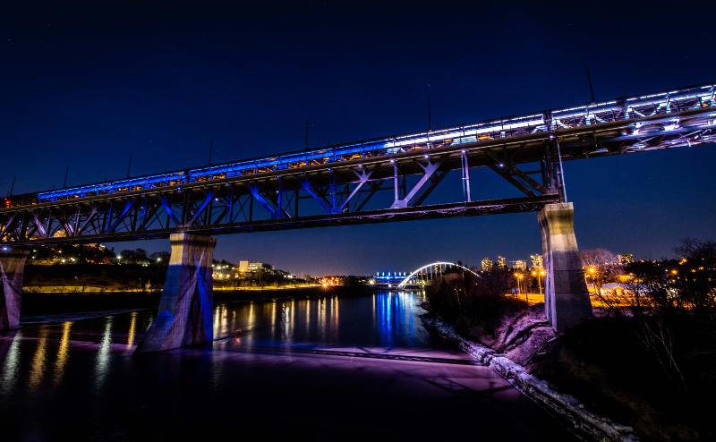 Lighting of Edmonton High Level Bridge