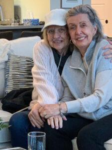 Jackie, right, celebrates her birthday on November 20, 2022, with her sister Louise.
