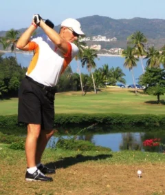 Dave golfing in Ixtapa, Mexico in 2007, before any chronic illness diagnoses. 