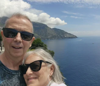 Bruce and his wife Brenda in Italy in the spring of 2024.