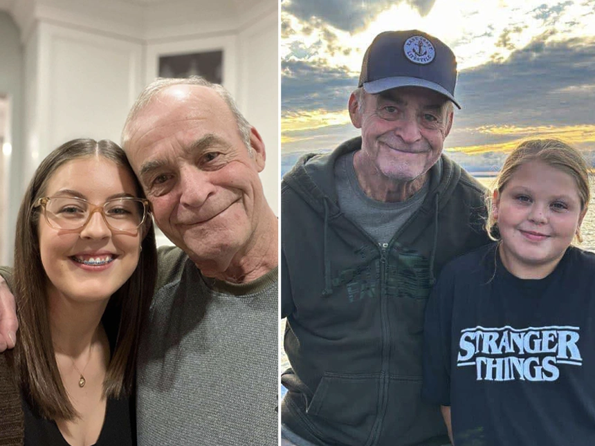 Jim enjoyed time with his granddaughters, Chelsea and Leah.