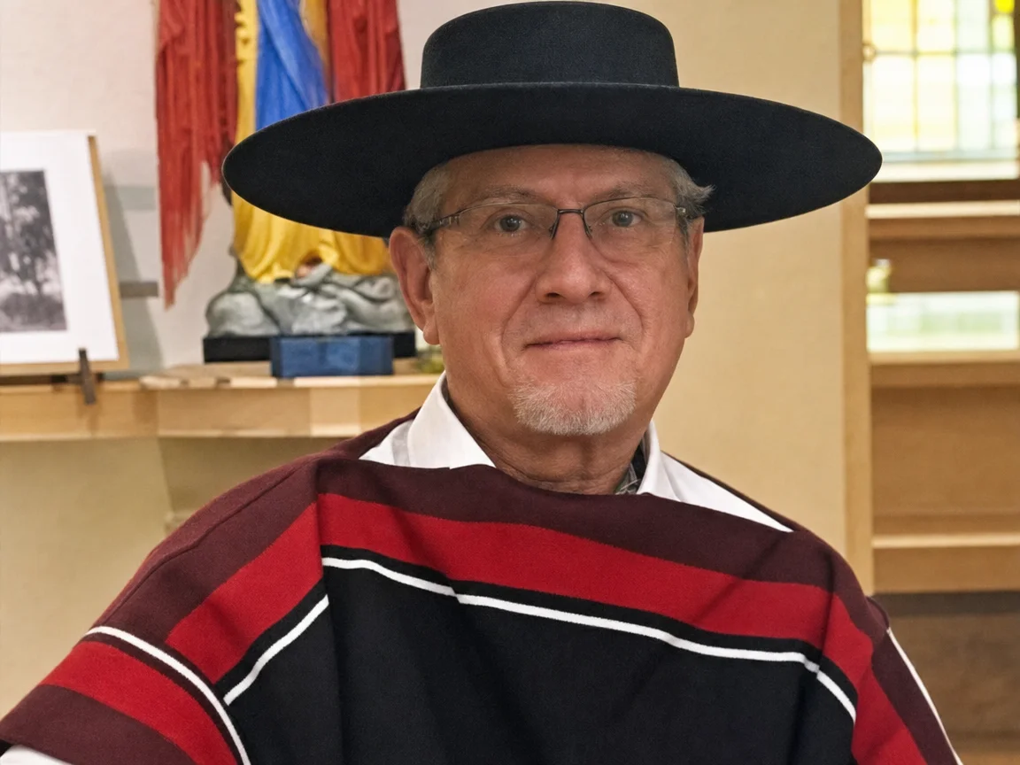Luis in traditional Chilean Huaso garb